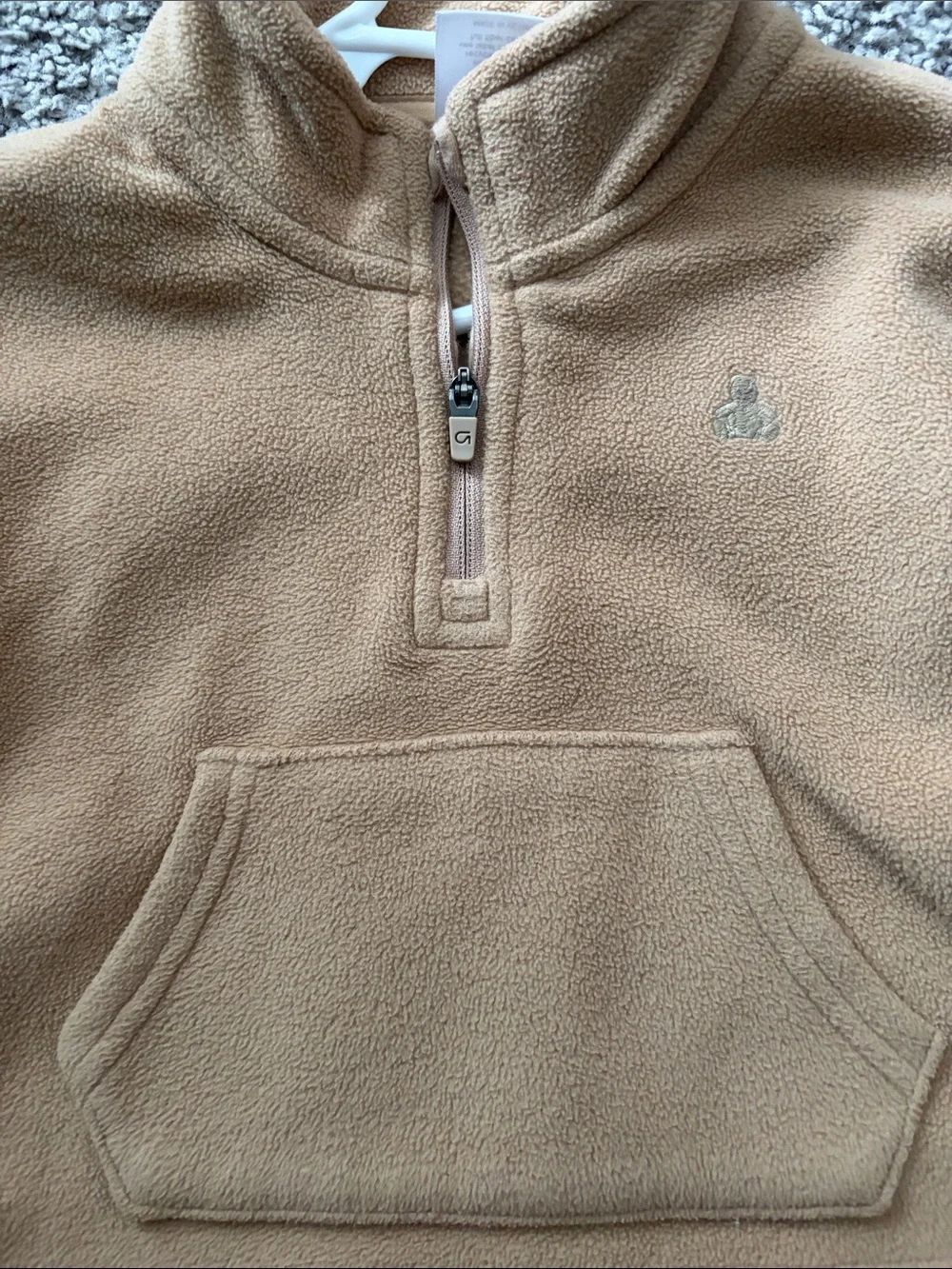 GAP Kids Tan Half-Zip Fleece Pullover